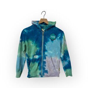 SCOTCH & SODA Kids Relaxed Tie-Dye Hoodie Size 10 Blue Jacket